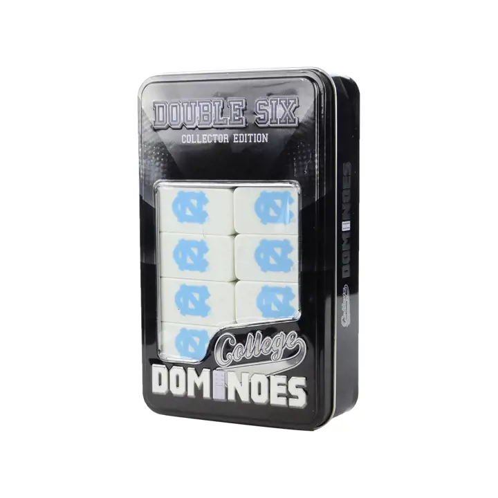 Dominos des Tar Heels de la Caroline du Nord blanc/noir/bleu
