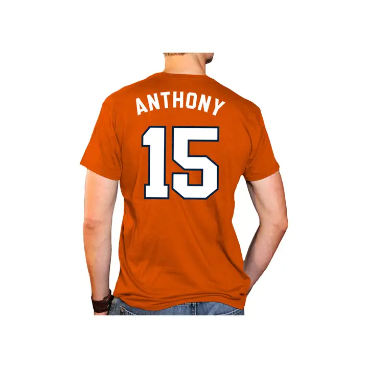 T-shirt de basket-ball Anthony Syracuse Orangemen NCAA style rétro (nom et numéro)