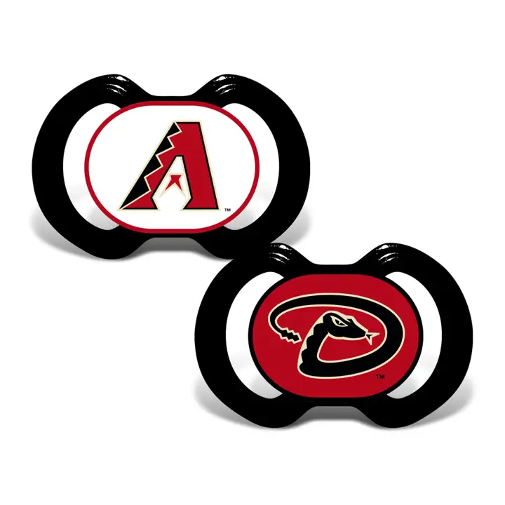 Tétine Arizona Diamondbacks, lot de 2, rouge/noir/blanc