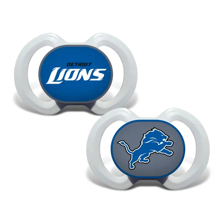 Lot de 2 sucettes Detroit Lions blanc/bleu