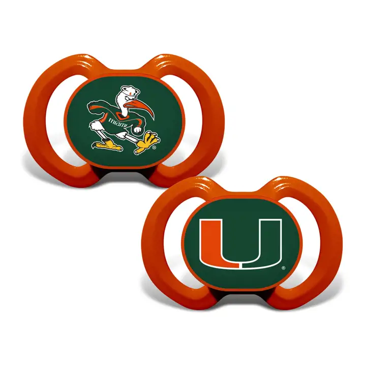 Sucettes Miami Hurricanes paquet de 2 orange/vert