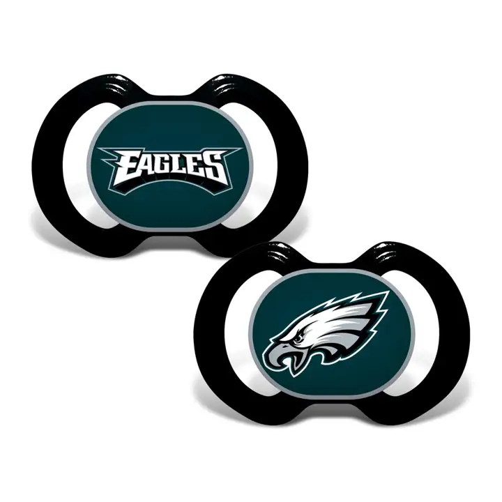 Sucette Philadelphia Eagles, paquet de 2, noir/épicéa