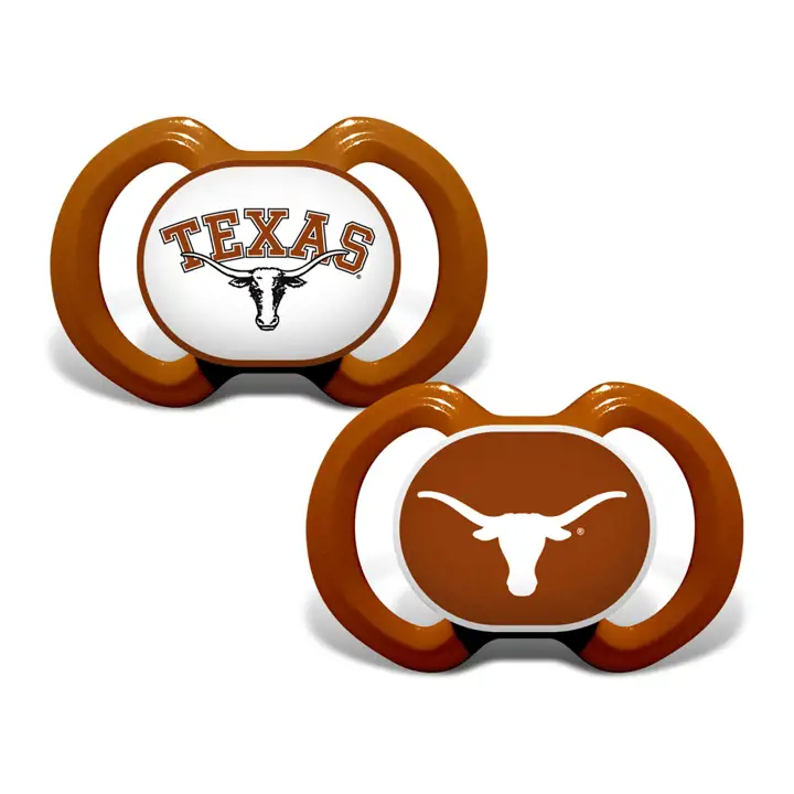Sucette Texas Longhorns 2 pièces Tex Org/wht