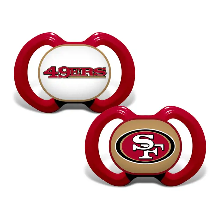 Sucette San Francisco 49ers, lot de 2, rouge/or/blanc