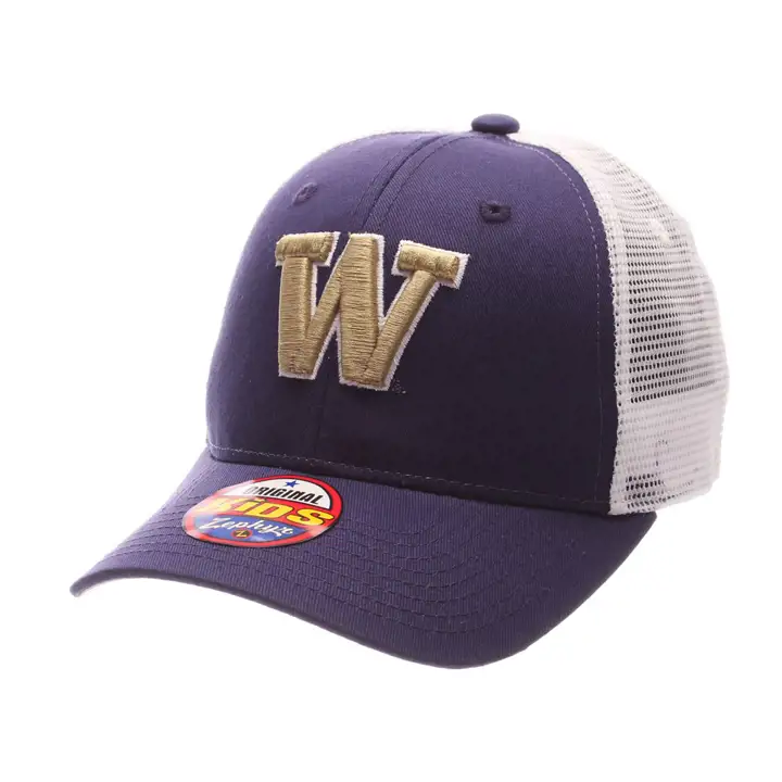 Washington Huskies NCAA YTH Casquette Trucker Big Rig pur/blanc