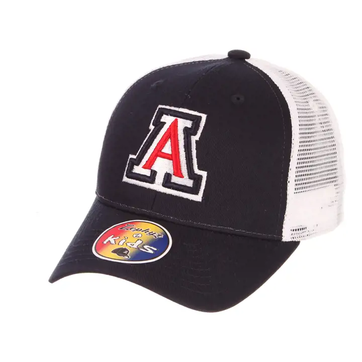 Casquette trucker Arizona Wildcats NCAA pour enfant, bleu marine/blanc