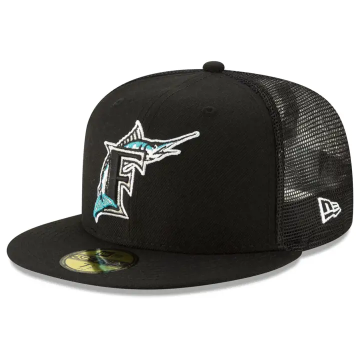 Casquette 59FIFTY MLB Coop All Day des Florida Marlins – Noir
