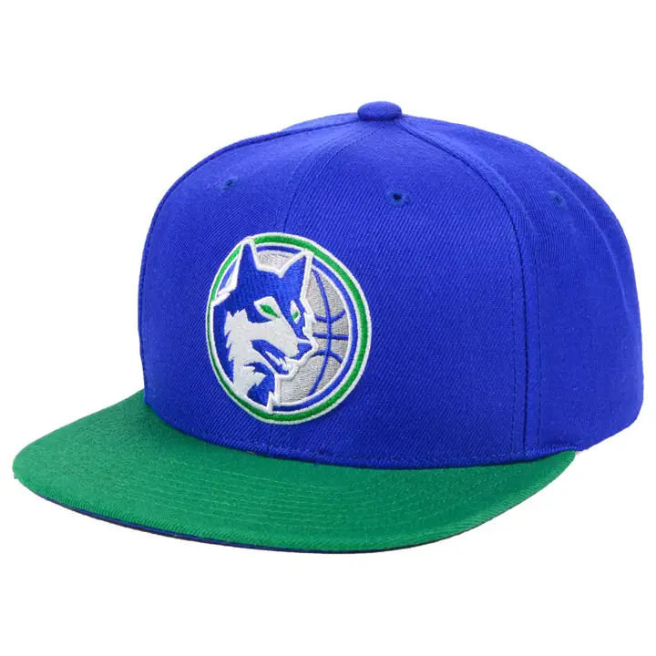 Minnesota Timberwolves NBA MN Casquette de baseball à visière plate RBL/GRN