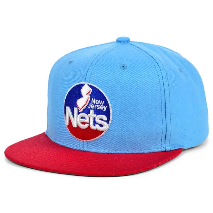 Casquette NBA New Jersey Nets Basic SH Snapback bleu ciel/rouge