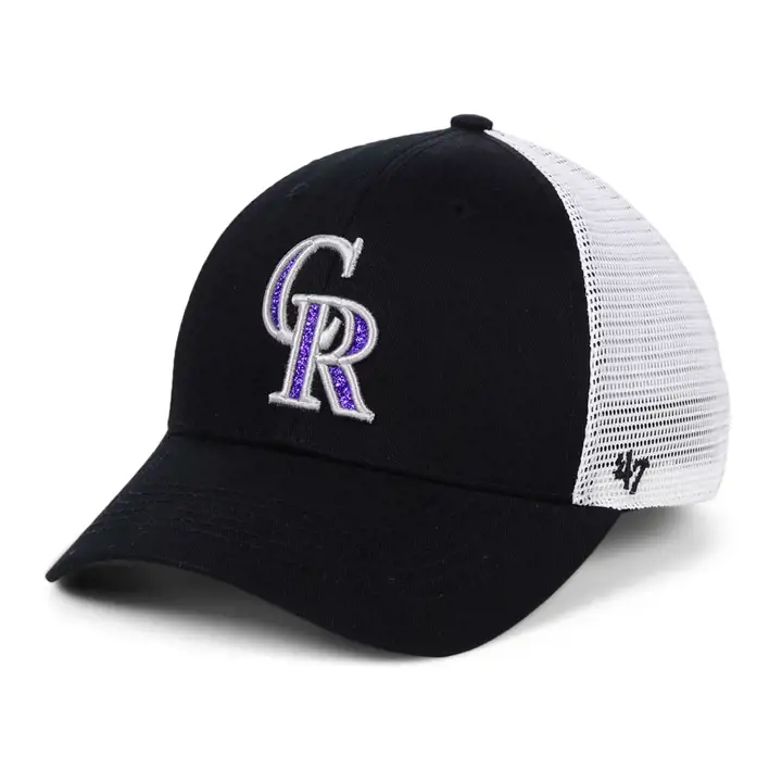 Colorado Rockies MLB Femme Branson Glitta Trucker noir/blanc