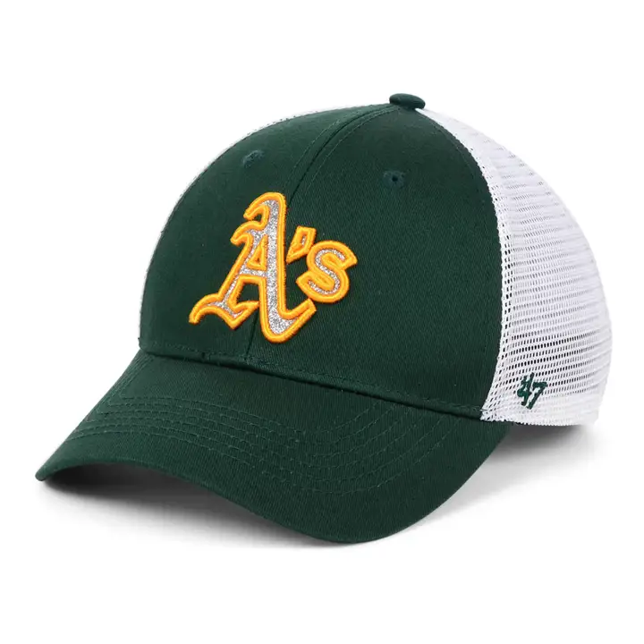 Oakland Athletics MLB Femme Branson Glitta Casquette Trucker vert foncé/blanc