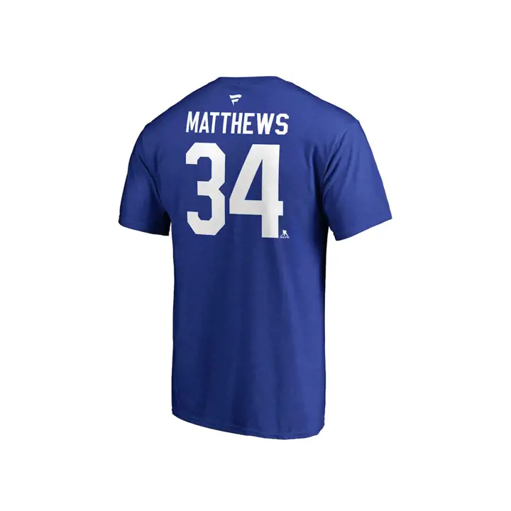T-shirt authentique MAPLE LEAF NHL Stack N&N Auston Matthews bleu