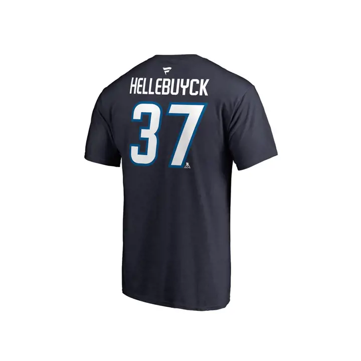 WIN. JETS NHL Authentic Stack T-shirt N&N Hellebuyck bleu marine