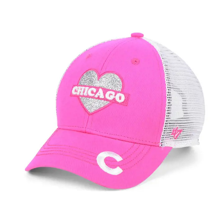 Chicago Cubs MLB Girls Sweetheart Mesback MVP Rose/Blanc