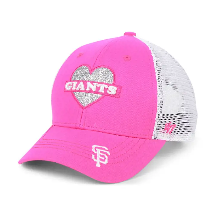San Francisco Giants MLB Girls Sweetheart Mesback MVP Rose/blanc