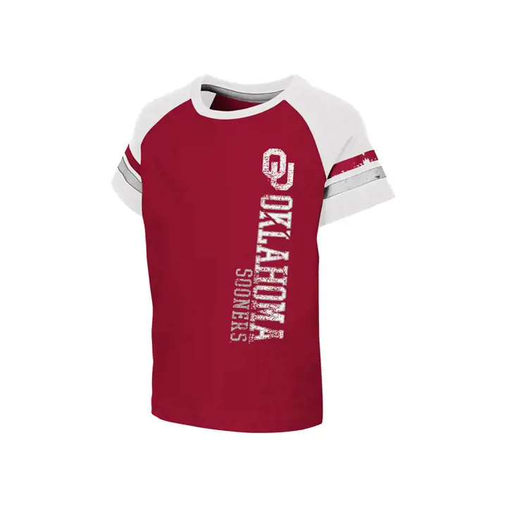 T-shirt rayé à manches longues pour tout-petit NCAA Oklahoma Sooners 18 cramoisi/