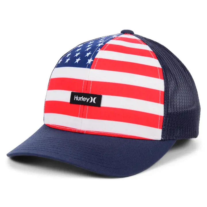 Casquette Trucker Hurley Mixtape Curve MARINE/ROUGE/BLANC