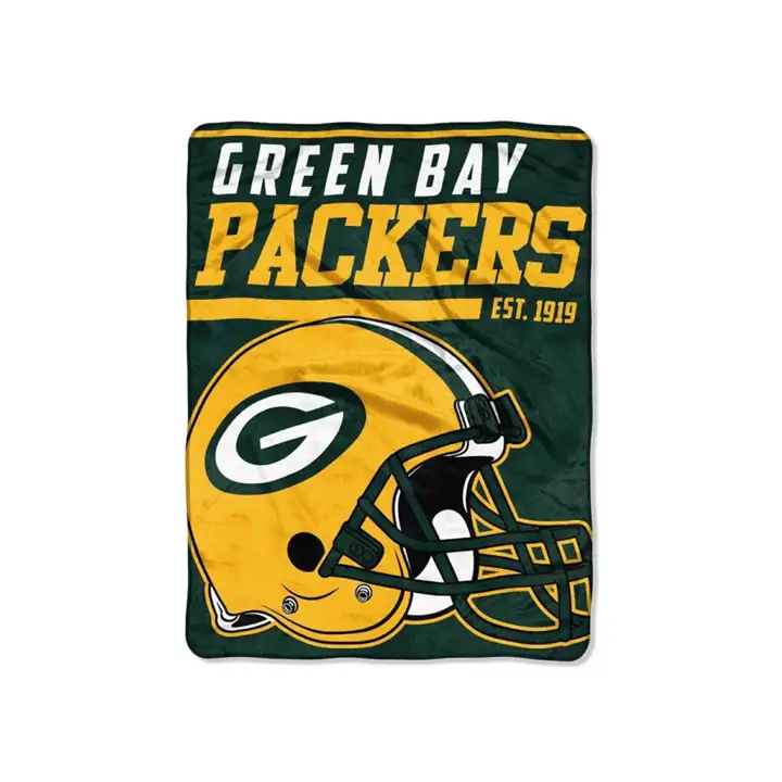 "Couverture Micro Raschel PACKERS 117x152 cm « 40 Yard Dash » Ast"