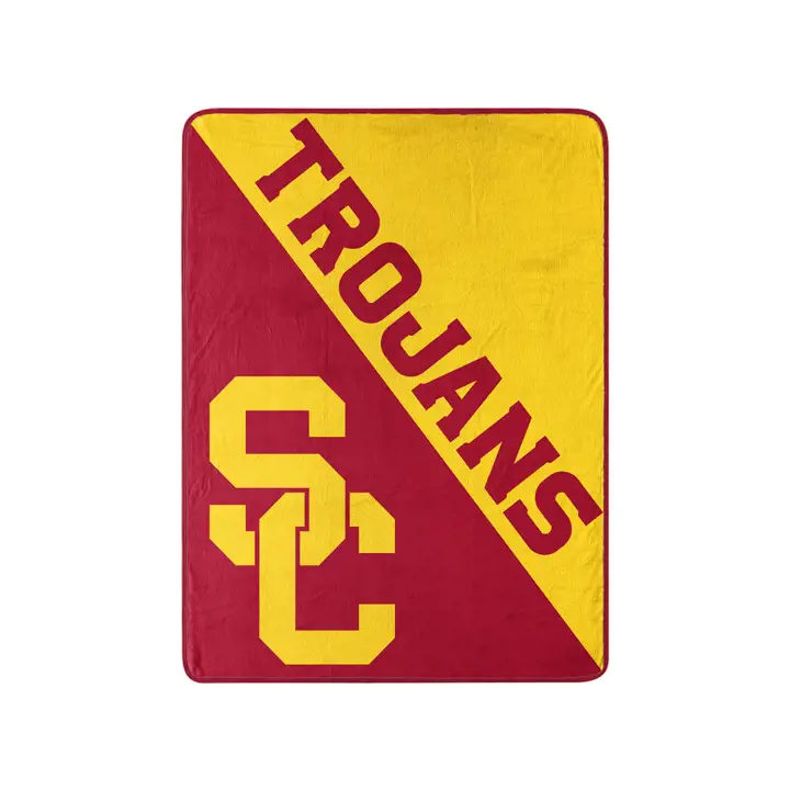 "Couverture Micro Raschel 117x152 cm USC Trojans « Demi-teinte » Ass."