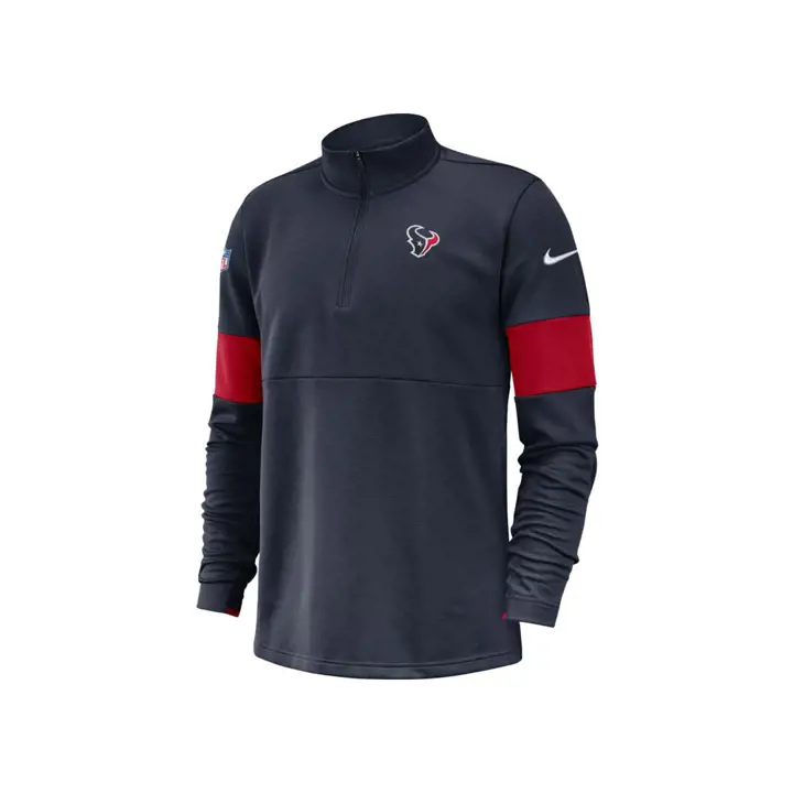 Haut semi-zippé Therma NFL Sideline Houston Texans 19 marine/rouge