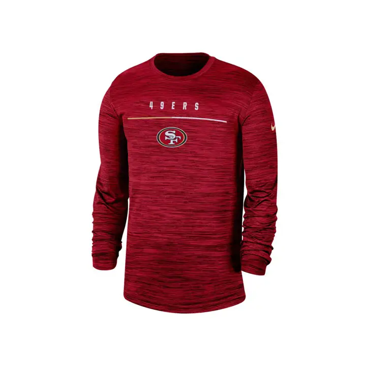 T-shirt à manches longues NFL San Francisco 49ers Sideline Legend Velocity Travel