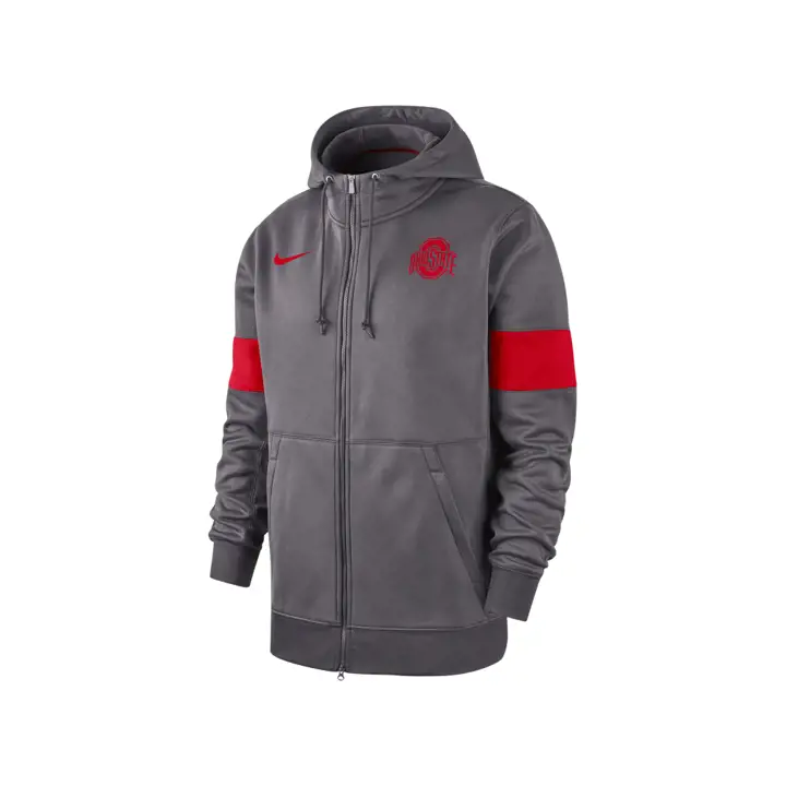 Ohio State Buckeyes NCAA Therma Sideline à Capuche Entièrement Zippé 19