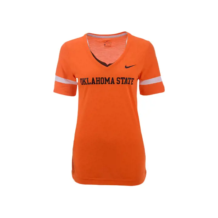 T-shirt à col en V pour femme Oklahoma State Cowboys NCAA 19 ou