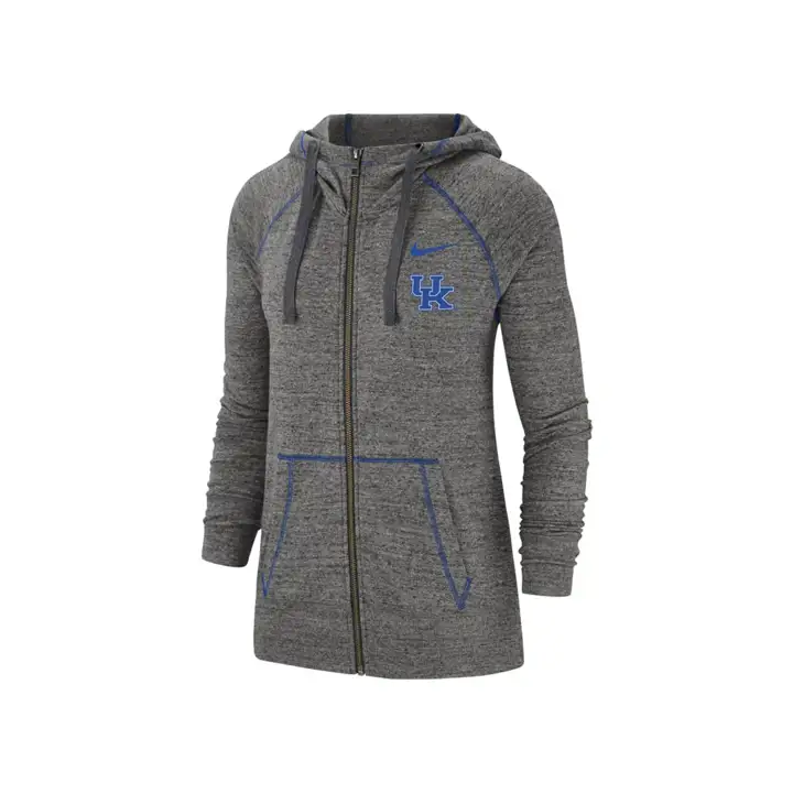 Kentucky Wildcats NCAA Gym Vintage Full Zip 19 gris