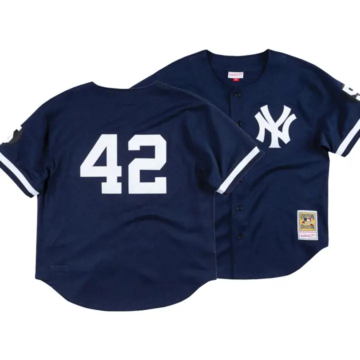 Maillot filet M&N Auth BP MLB Yankees Mariano Rivera marine