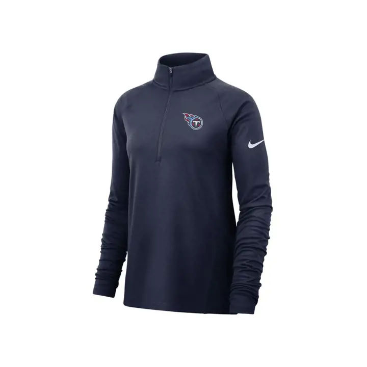 Haut à demi-zip Tennessee Titans NFL pour femme Pro HZ Element 19 Marine/Blanc
