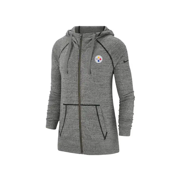 Sweat à capuche zippé Pittsburgh Steelers NFL Gym Vintage pour femme