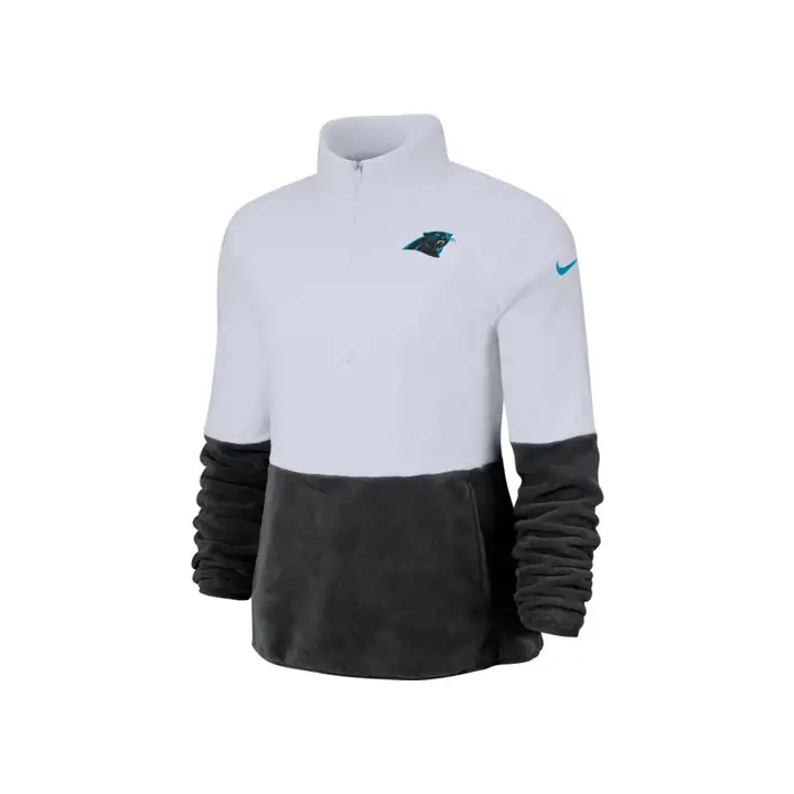 Carolina Panthers NFL Femme Demi-zip en polaire Therma 19 blanc/