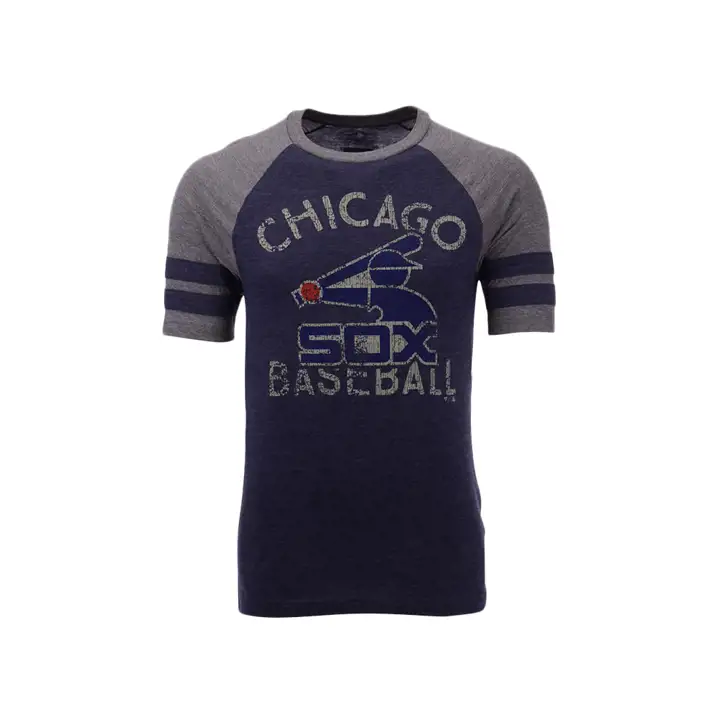 Chicago White Sox MLB Coop Stripes Earned SS Raglan Marine