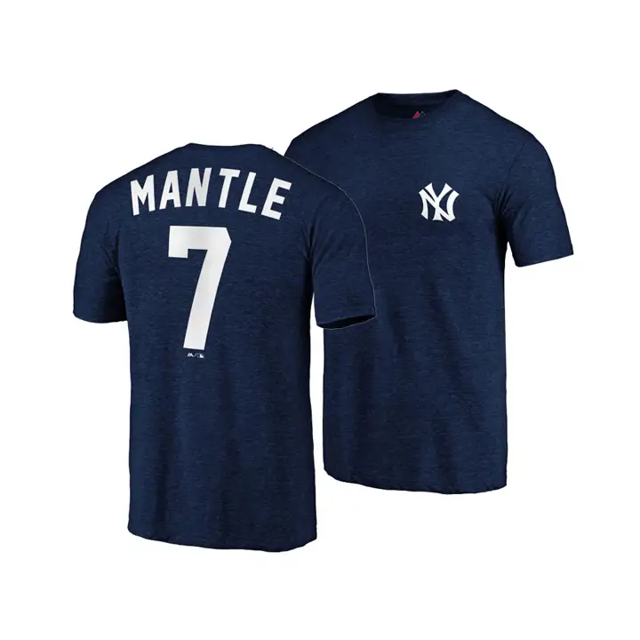 T-shirt Yankees MLB Classic Coop Mickey Mantle MARINE