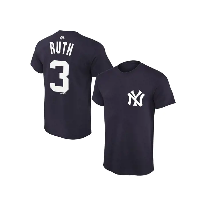 T-Shirt Classique Coop Joueur MLB Yankees Babe Ruth BLEU MARINE