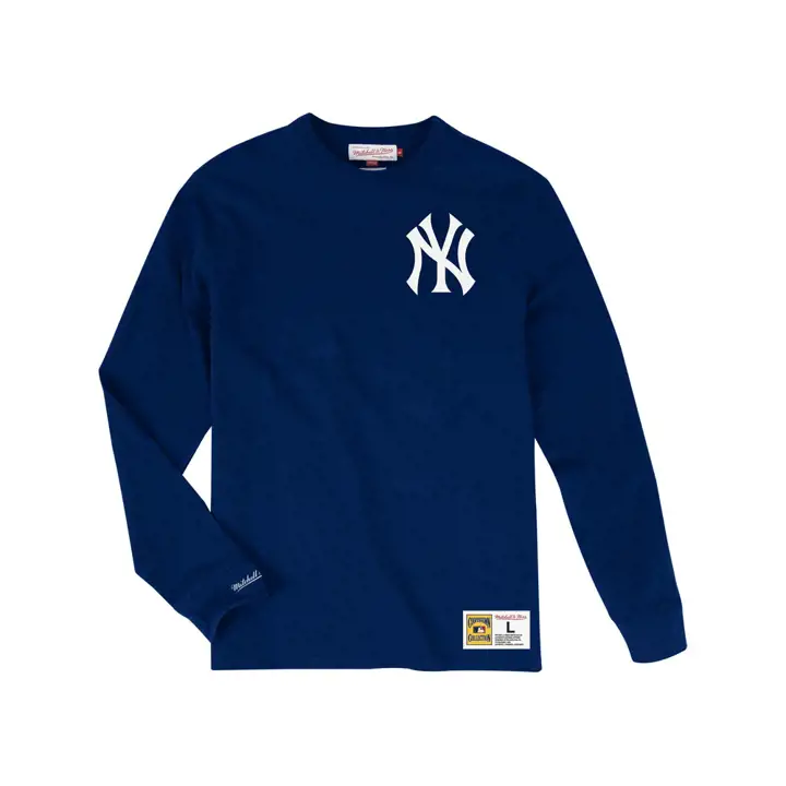 Haut à manches longues en slub New York Yankees MLB M&N MARINE