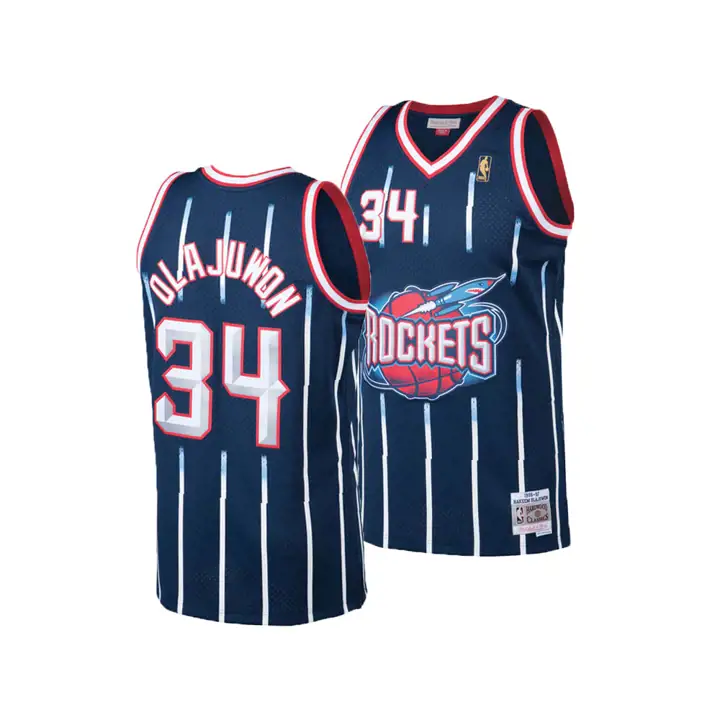 Maillot Hakeem Olajuwon Swingman Hardwood Classic Jeunesse NBA Rockets