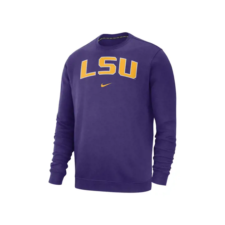 Sweat-shirt ras du cou L.S.U. NCAA Cotton Club pur