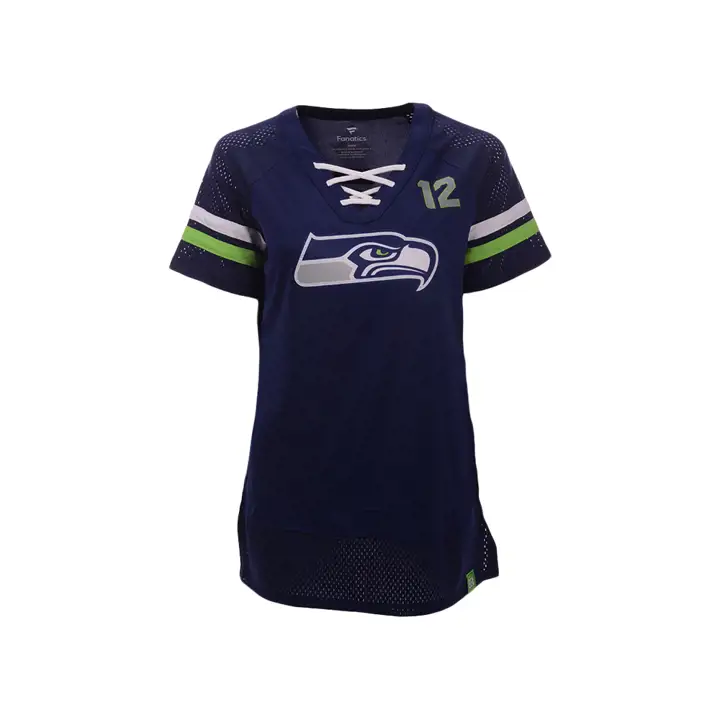 T-shirt SEAHAWKS NFL Draft Him pour Femme supporter n°12 marine/vert/b
