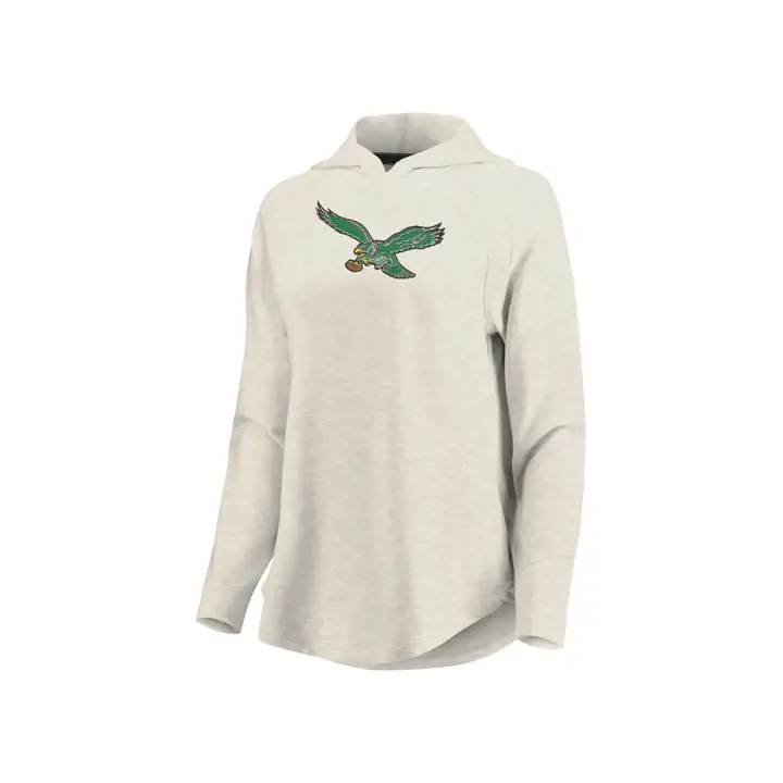 Haut à capuche en molleton léger Philadelphia Eagles NFL pour femme, 19, avoine