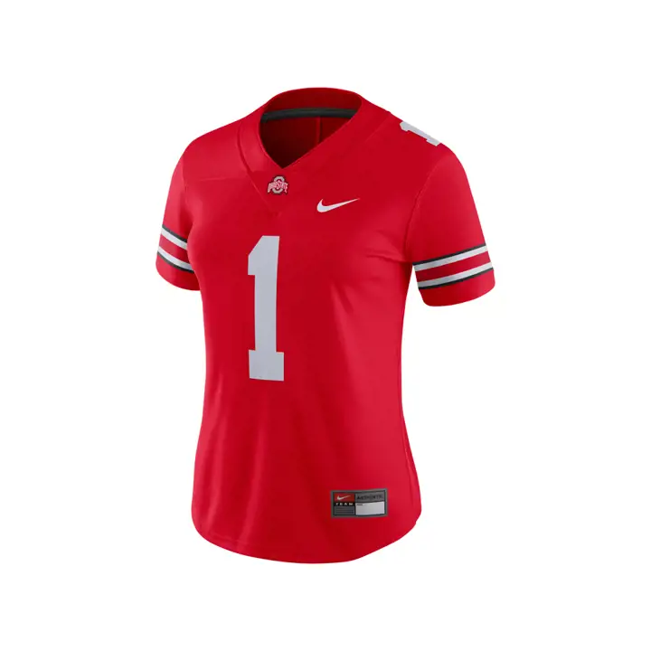 Maillot de football américain Ohio State NCAA pour femme rouge