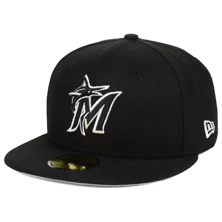 M Marlins MLB noir/blanc