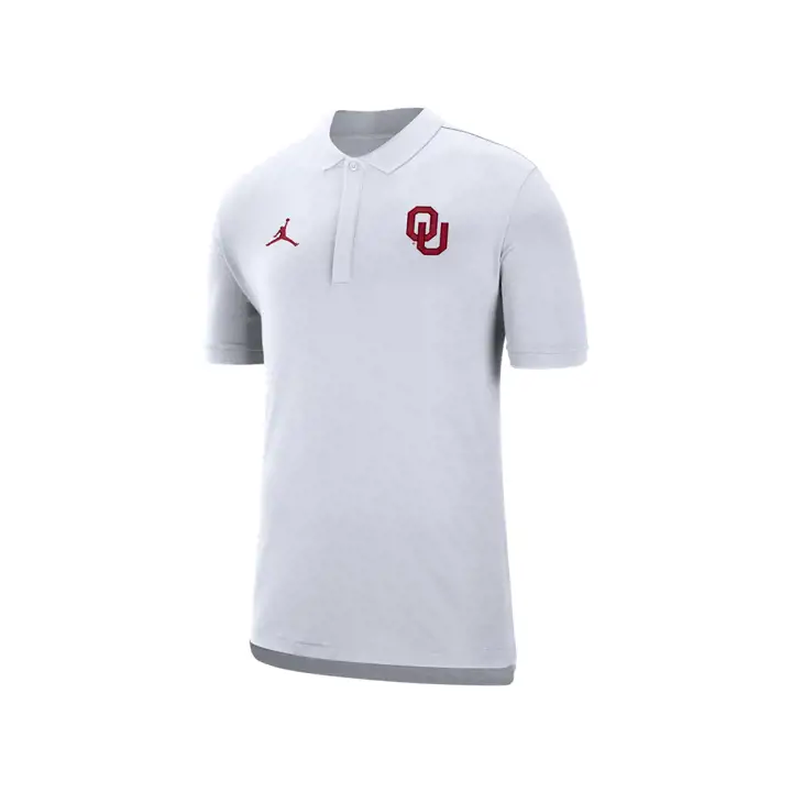 Polo d'entraîneur NCAA Oklahoma 19 blanc