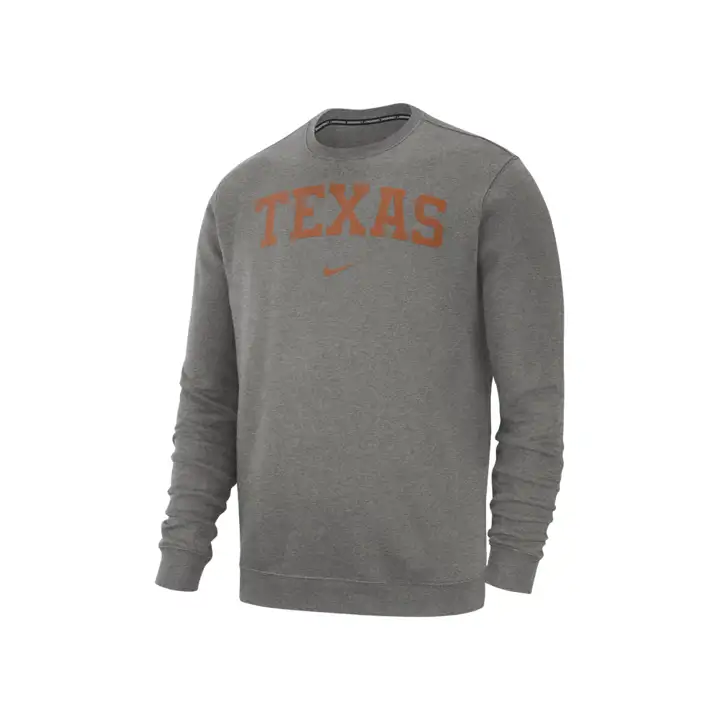 Polaire col rond NCAA Texas Longhorns gris chiné