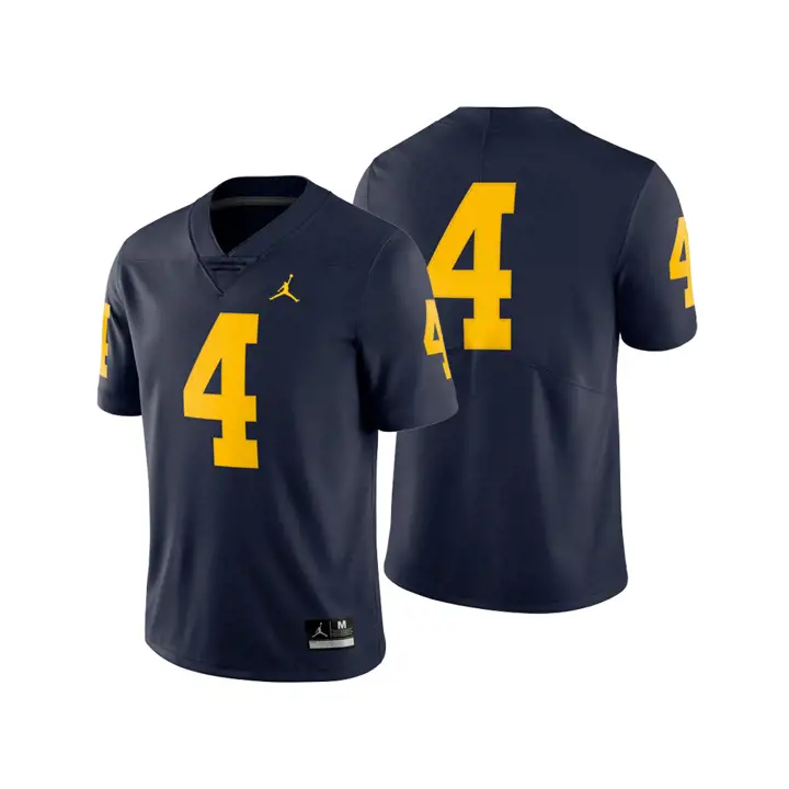 Maillot de football américain Michigan Wolverines NCAA Édition limitée 19 marine