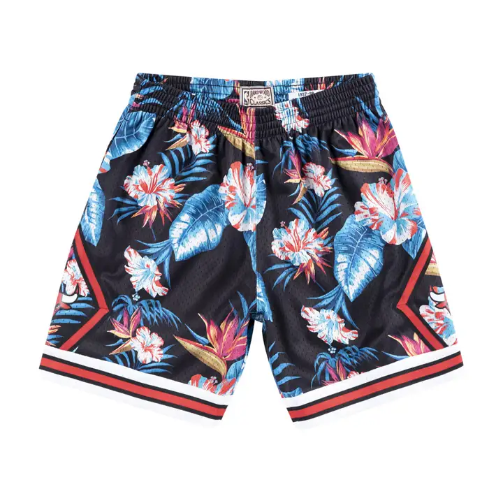 Shorts Swingman floraux BULLS MN NBA fwht/blk