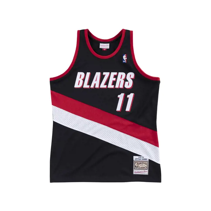 BLAZERS NBA Maillot M&N Swingman Arvydas Sabonis noir