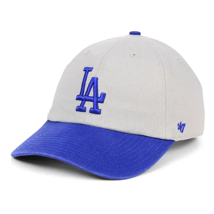 Casquette Los Angeles Dodgers MLB Gris Bicolore Clean Up GRY/RBL