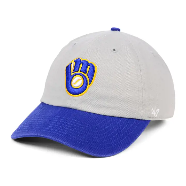 Milwaukee Brewers MLB Gray 2-Tone Clean Up   gris/bleu