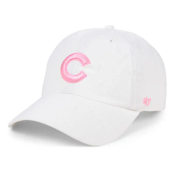 Casquette de baseball MLB Chicago Cubs Clean Up blanche/rose